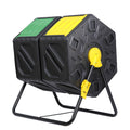 Compost Tumbler Bin 37Gal Outdoor Composter Fast Create Fertile 360°Dual Chamber