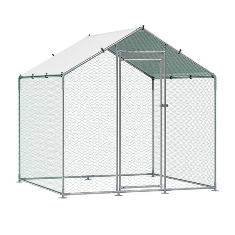 Metal Chicken Coop 6.56x6.56x6.56