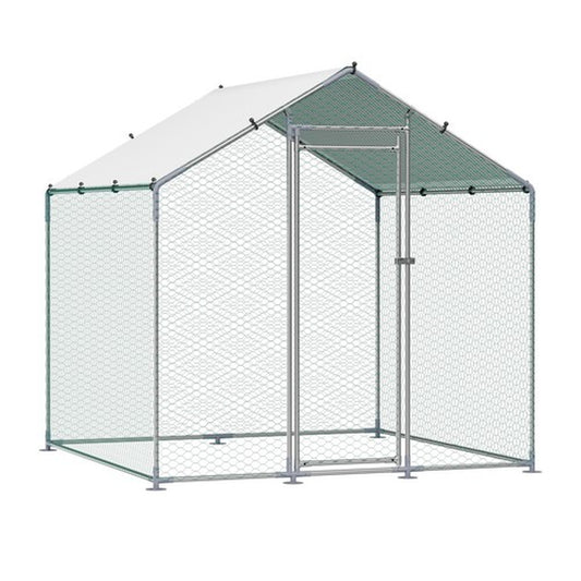 Metal Chicken Coop 6.56x6.56x6.56