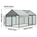 Uimoso Metal Chicken Coop with Cover for 4-6 Chickens3.3x6.
