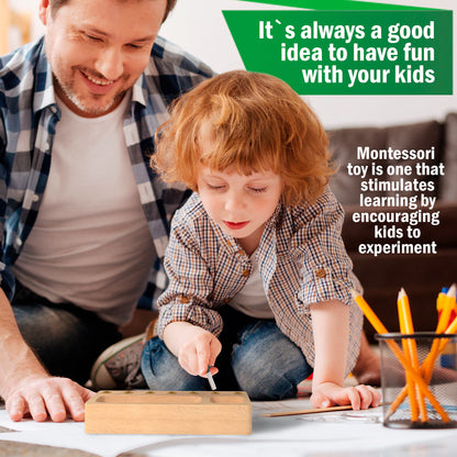 Montessori Toys Screwdriver Board Set - Wooden Montessori Toys for 3 4 5 6 Year Old Kids, Learning Sensory Bin Toys, Waldorf Toys, STEM Toys