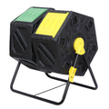 Compost Tumbler Bin 37Gal Outdoor Composter Fast Create Fertile 360°Dual Chamber