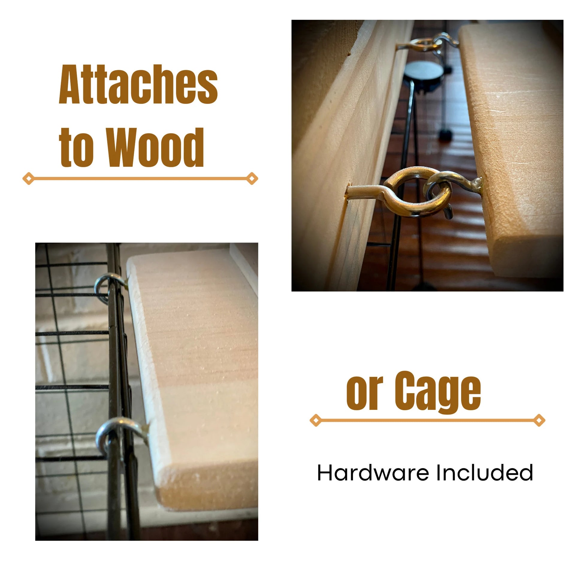 Handcrafted Indoor Pet Ramp, Kiln-Dried Pine, Cage Attachment
