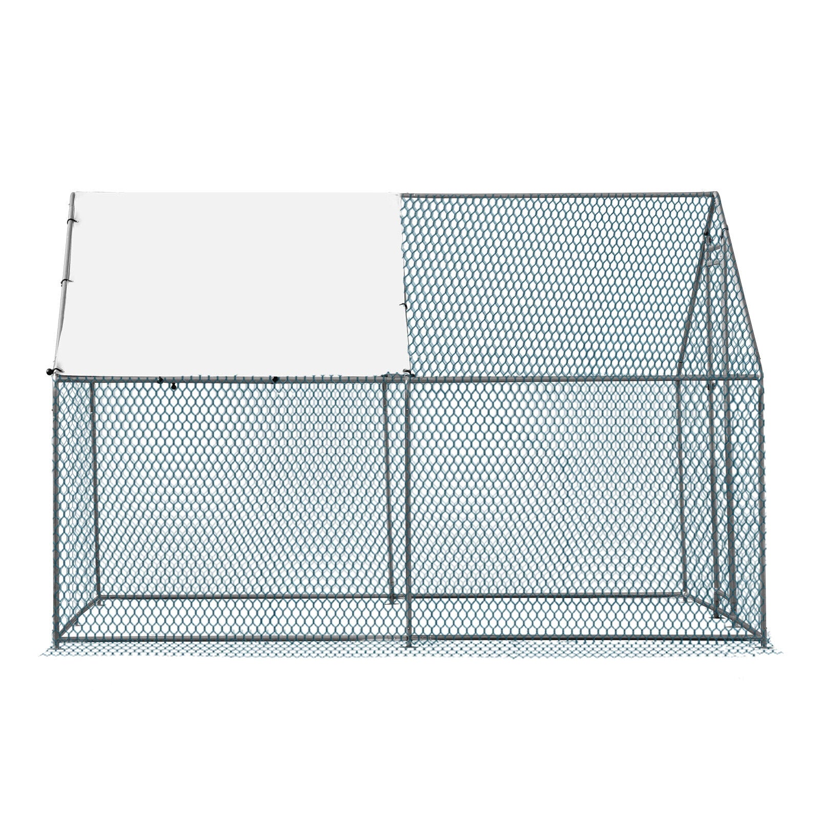 10 x 10FT Metal Walk In Chicken Coop Run Cage Rabbit Hutch Hen House Enclosure