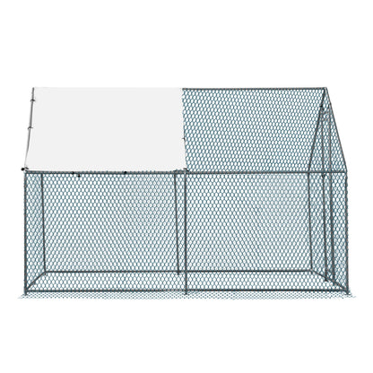 10 x 10FT Metal Walk In Chicken Coop Run Cage Rabbit Hutch Hen House Enclosure