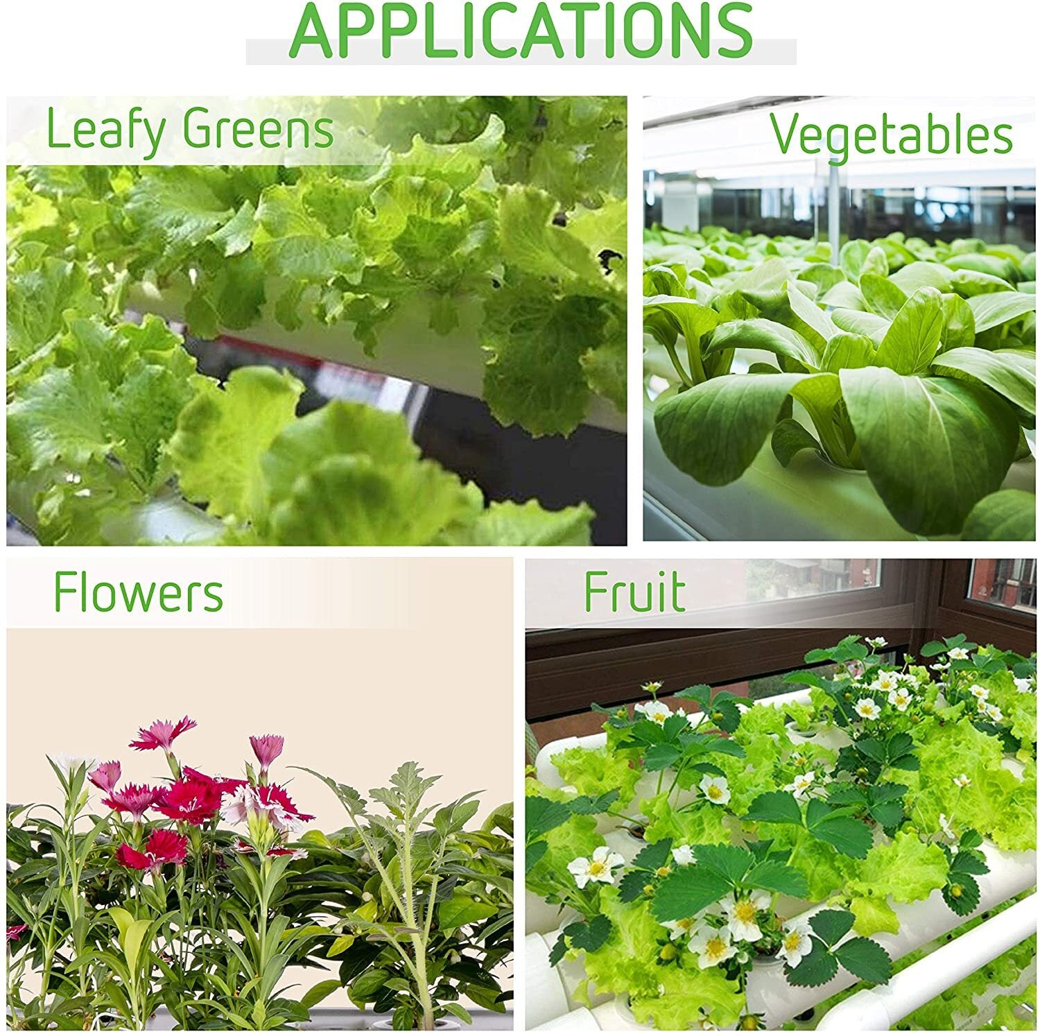 VIVOSUN Hydroponic Site Grow Kit Hydroponics System 36 54 72 90 108 Plant Sites