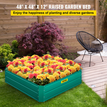 VEVOR Galvanized Raised Garden Bed Planter Box for Plant Flower Vegetable