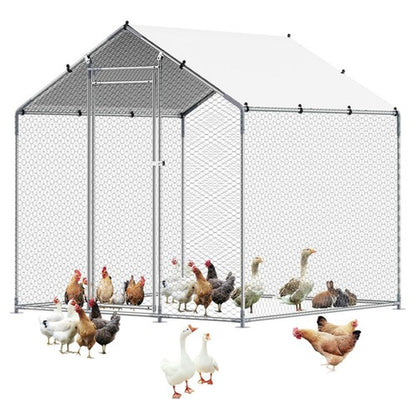 Metal Chicken Coop 6.56x6.56x6.56