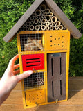 Holiday Pollinator Hotel Multi room House - Leaf Cutter & Mason Bees Insect Habitat Native Gardens Organic Gardening Gardener Nature Gift