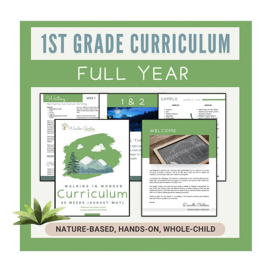 Nature-based First Grade Homeschool Curriculum: Secular, Whole-child focus, Hands-on