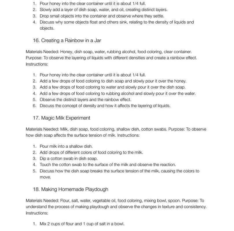 50 Montessori Science Experiments for Kindergarten Students