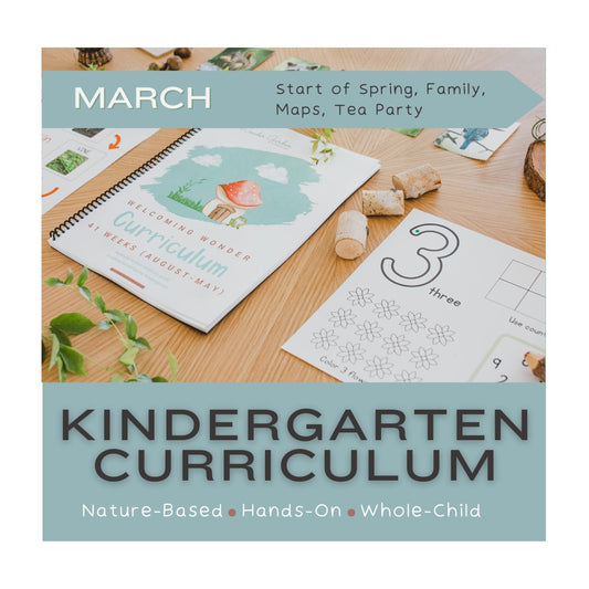 March Kindergarten Curriculum for Homeschoolers: Secular, Whole-child focus, Hands-on