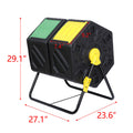 Compost Tumbler Bin 37Gal Outdoor Composter Fast Create Fertile 360°Dual Chamber