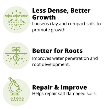 Fast Acting Gypsum—5 lb— Soil Conditioner Adds Calcium, Repairs Salt Damage & Root Growth with Nutri-Bond Runoff Reduction Technology