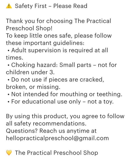 Sensory & Practical Life Tools