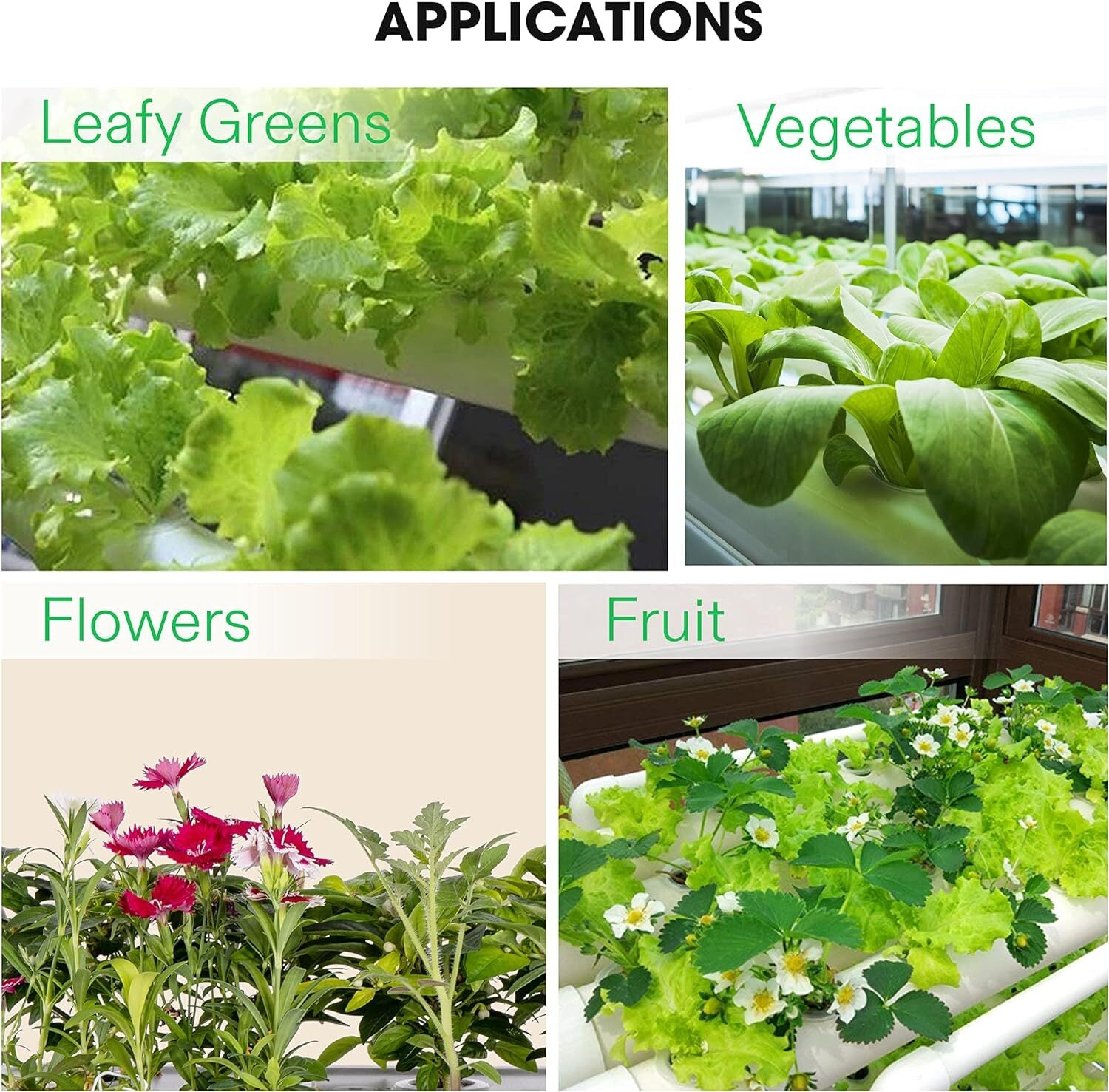 VIVOSUN Hydroponic Site Grow Kit Hydroponics System 36 54 72 90 108 Plant Sites