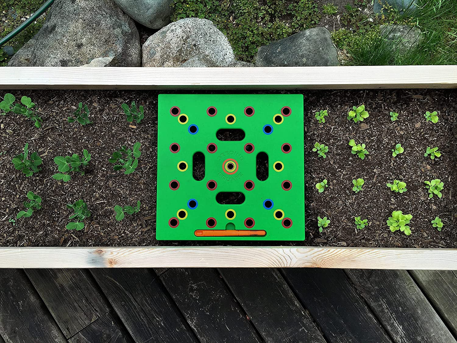 - Seed and Seedling Spacer Tool for Bigger Harvests, Organized Plants & Fewer Weeds – Color-Coded Gardening Template with Magnetic Dibber, Ruler & Planting Guide
