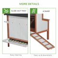 Chicken Coop Hen Cage Poultry Hutch Nesting Box Roof Wooden Large House Door
