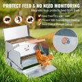 Automatic Chicken Feeder Galvanized Steel Poultry Feeder 25 lb 10 Chickens