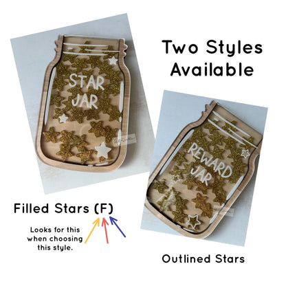 Star Jar , 30-100 Gold Stars, Reward Jar