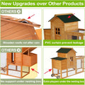 80'' Chicken Coop with Wheels,Mobile Chicken House for 2-4 Chickens w/Nest box