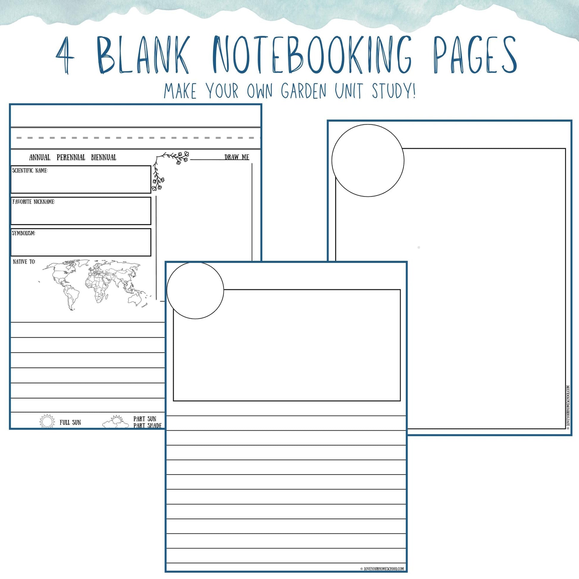 HUGE Homeschool Garden Herbs Notebooking Journal 266 Pages Homeschool Nature Botany Mini Unit Study Coloring Pages Flashcards Curriculum