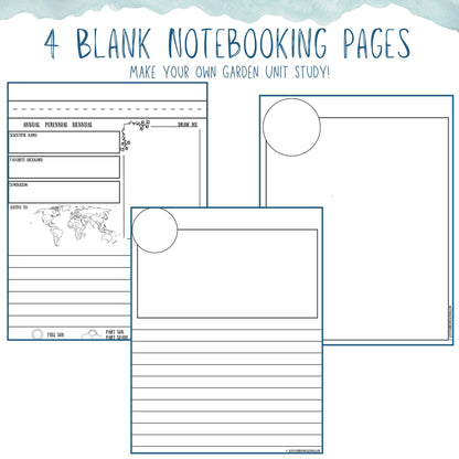HUGE Homeschool Garden Herbs Notebooking Journal 266 Pages Homeschool Nature Botany Mini Unit Study Coloring Pages Flashcards Curriculum