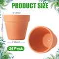 Terra Cotta Pots, 24 Pack 3.15 Inch Mini Clay Pot with Drainage Holes,Cactus Flower Nursery Terracotta Pots for Indoor/Outdoor Succulent Plants, Crafts, Wedding Favor