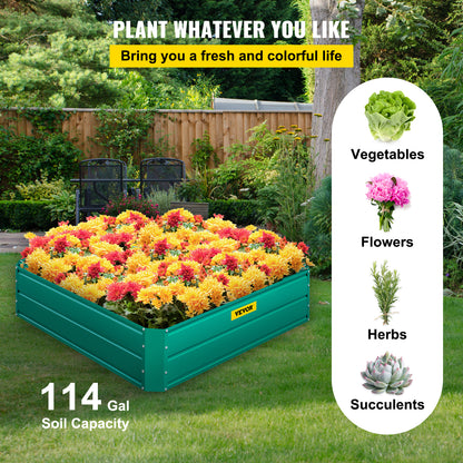 VEVOR Galvanized Raised Garden Bed Planter Box for Plant Flower Vegetable