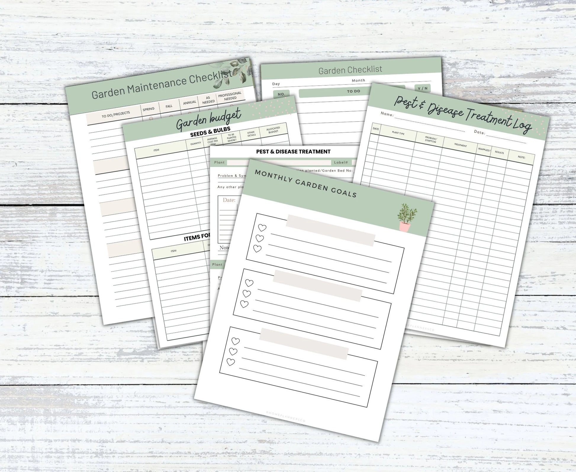 Garden Planner Fillable Printable PDF Garden Journal Garden Calendar Garden Log Gardening Organizer Gardening Binder Editable Gardening Book