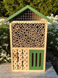 Sunny Pollinator Hotel: Native Bee House, Organic Gardening Gift