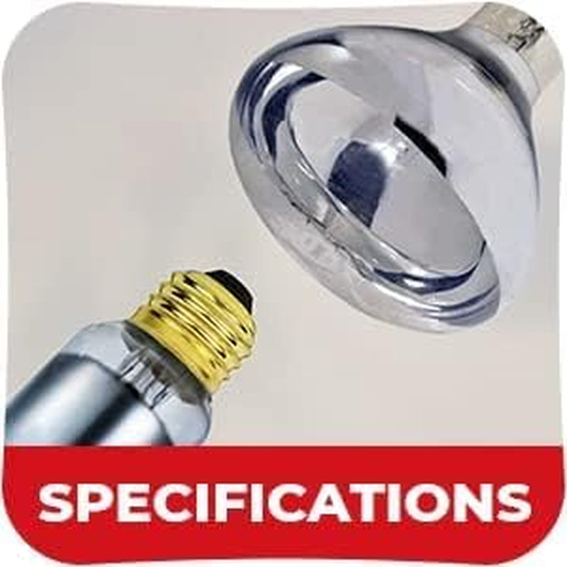 250 Watt Heat lamp Bulb for Bathroom R40 Incandescent Shower Heat Lamp Clear Infrared Bath Light 250R40 Chicken Light Bulb E26 Base 2 Pack