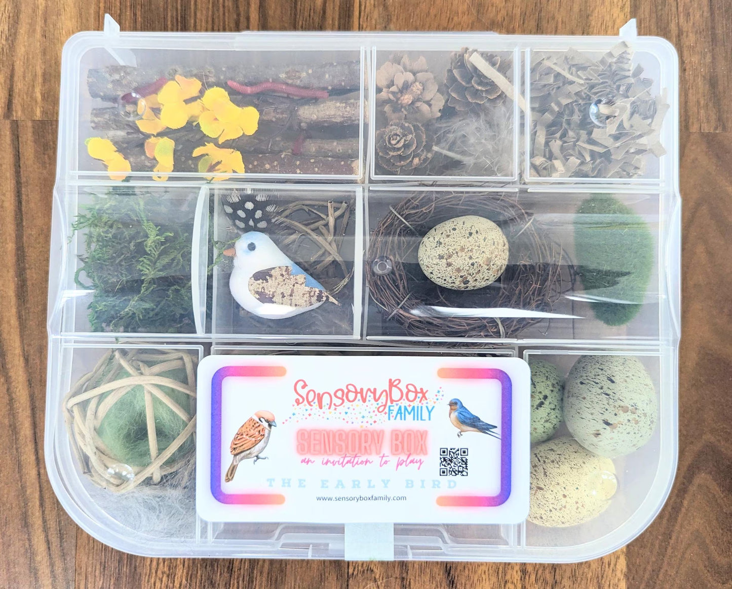 Bird Themed Sensory Box Loose Parts Play Tinker Tray Montessori