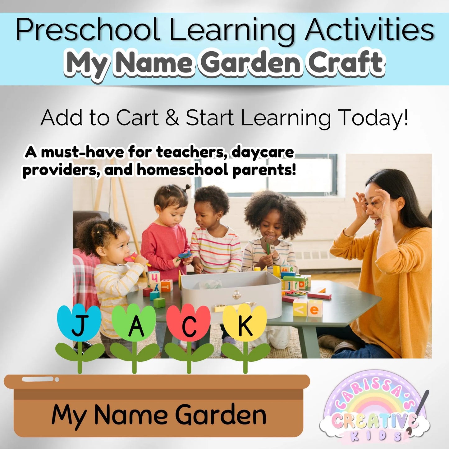 Spring Preschool Name Tracing Activity | Craft Kit For Kids | Homeschool Worksheet Printable | Toddler Busy Book | Sunday School Craft Idea