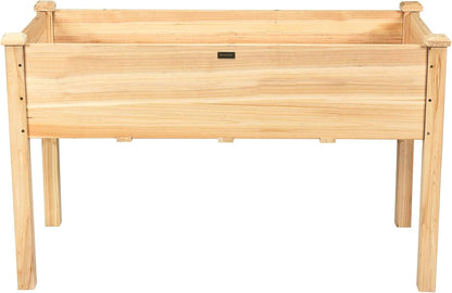 Raised Garden Bed Kit Elevated Planter Box for Vegetables Fruits Herb Grow, Heavy Duty Natural Cedar Wood Frame Gardening Planting Bed for Deck Patio Yard, 49.5"X23.5"X30.0"