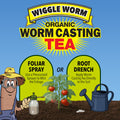 Wiggle Worm Pure Worm Castings Tea Organic Liquid Fertilizer Concentrate, 1 Gal