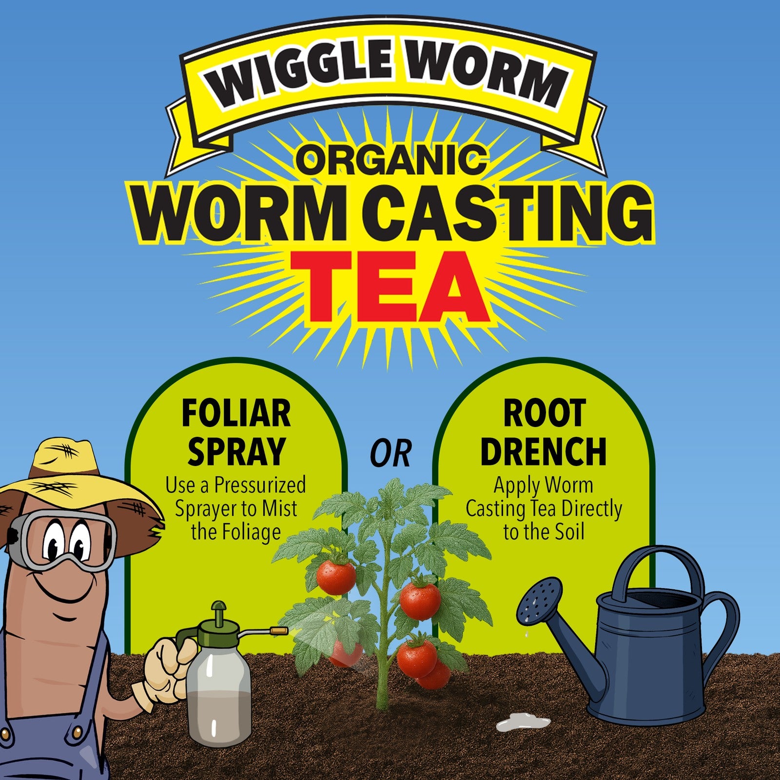 Wiggle Worm Pure Worm Castings Tea Organic Liquid Fertilizer Concentrate, 1 Gal