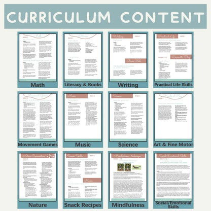 Nature-based Kindergarten Homeschool Curriculum: Secular, Whole-child focus, Hands-on
