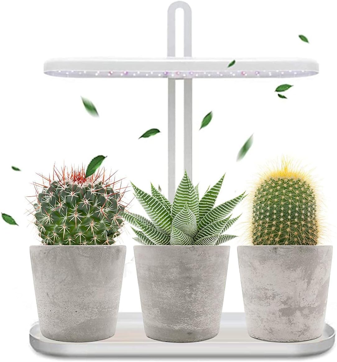 Indoor Garden Led Grow Light:Herb Kitchen Garden Grow Kit - House Plant Growing Lamps Growing System with Timer -4 Dimmable Modes