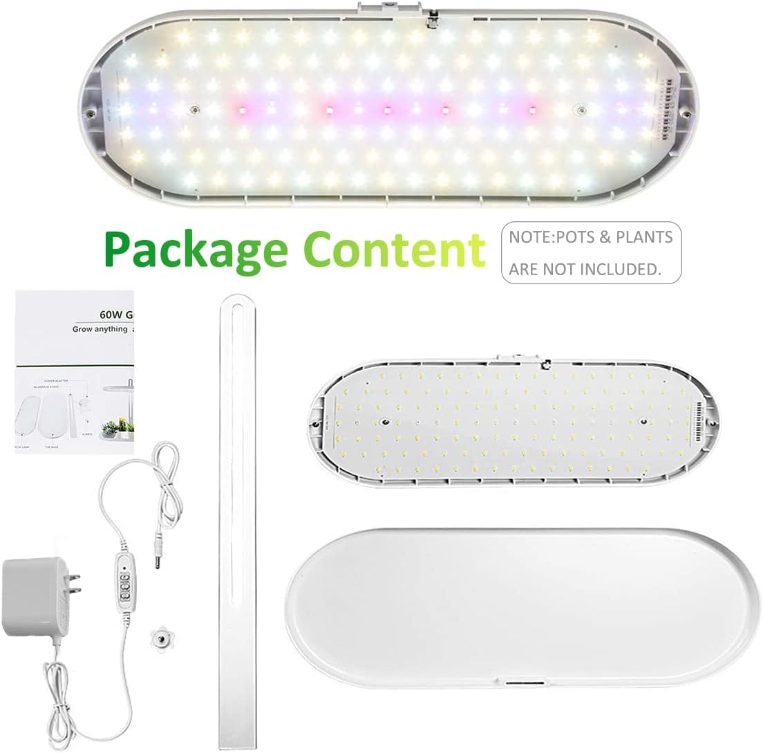 Indoor Garden Led Grow Light:Herb Kitchen Garden Grow Kit - House Plant Growing Lamps Growing System with Timer -4 Dimmable Modes