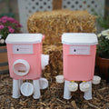 Cottage Pink Chicken Feeder Waterer Set