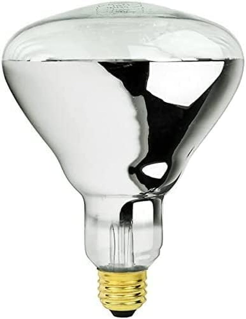 250 Watt Heat lamp Bulb for Bathroom R40 Incandescent Shower Heat Lamp Clear Infrared Bath Light 250R40 Chicken Light Bulb E26 Base 2 Pack