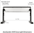 45W LED Grow Light Panel with Stand & Hanging Kit for Healthy Plant Growth