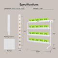 VIVOSUN Hydroponic Site Grow Kit Hydroponics System 36 54 72 90 108 Plant Sites