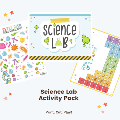 Science Lab Printable Pack • Mad Scientist Party • Science Activities for Kids • Printable Science Activity Pack • STEM learning pack
