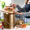 Compost Bin with Lid and 1.3 Gallon Compose Spare Charcoal Filter Utopia Kitchen