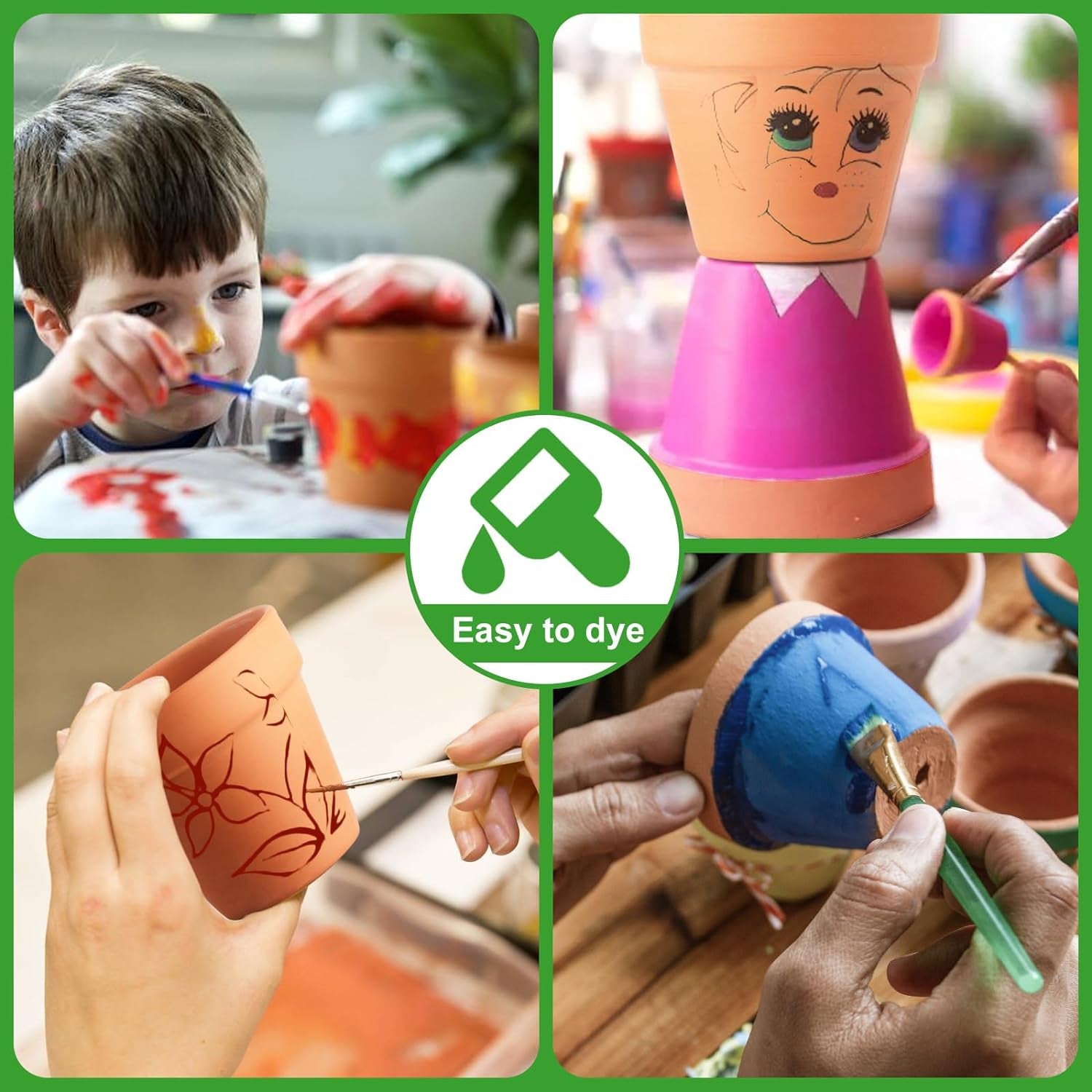 Terra Cotta Pots, 24 Pack 3.15 Inch Mini Clay Pot with Drainage Holes,Cactus Flower Nursery Terracotta Pots for Indoor/Outdoor Succulent Plants, Crafts, Wedding Favor