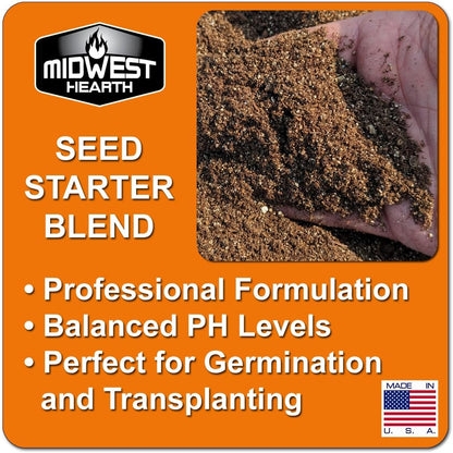 Premium Seed Starter Potting Soil Mix for Optimal Germination & Growth - 4 Dry Quarts - Made in USA