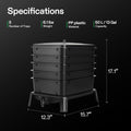 VIVOSUN 5-Tray Worm Composter 13gal/50 L Worm Compost Bin w/ Worm Farm Kit