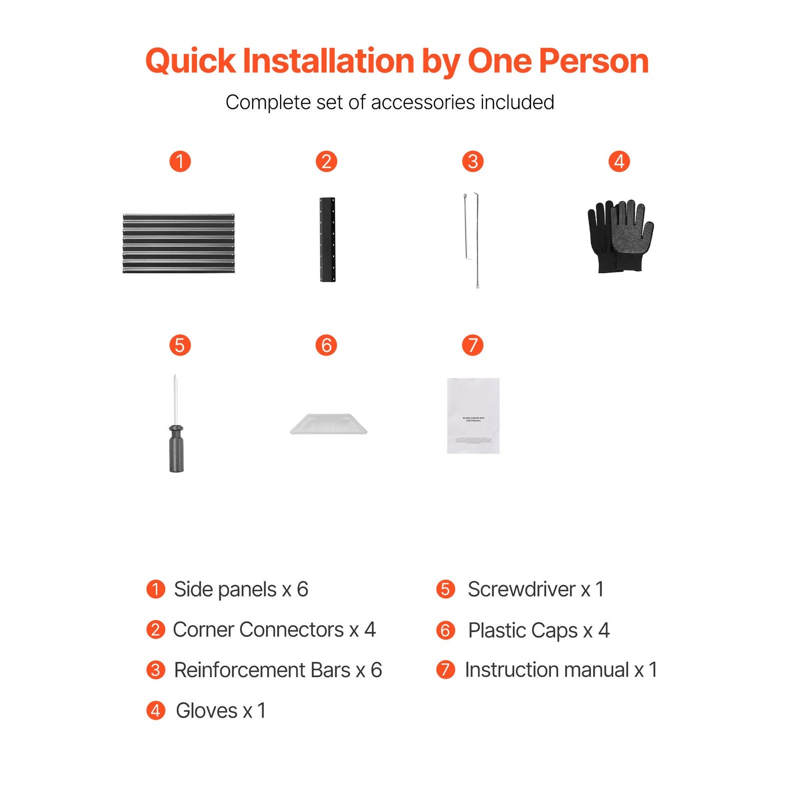 Uimoso Metal Raised Garden Bed Galvanized Planter Box 6x3x2 ft Gray for Outdoors